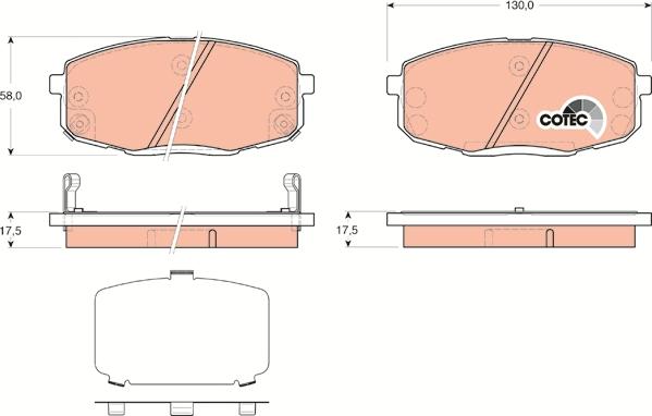 TRW GDB3450 - Kit pastiglie freno, Freno a disco autozon.pro