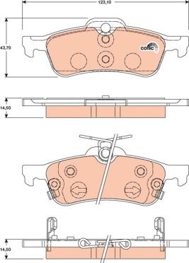 TRW GDB3458 - Kit pastiglie freno, Freno a disco autozon.pro