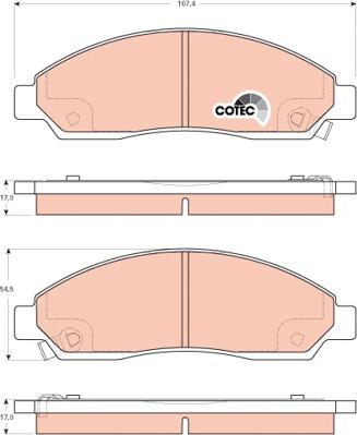 TRW GDB3466DT - Kit pastiglie freno, Freno a disco autozon.pro