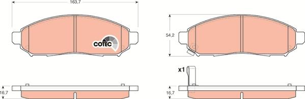 TRW GDB3404AT - Kit pastiglie freno, Freno a disco autozon.pro