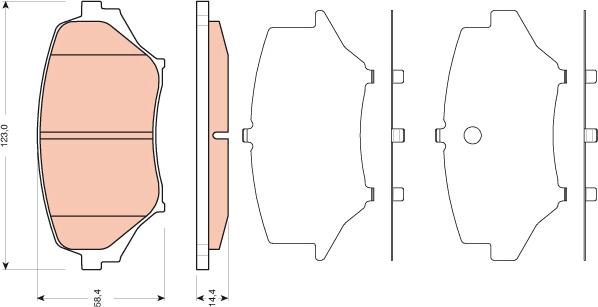 TRW GDB3401 - Kit pastiglie freno, Freno a disco autozon.pro