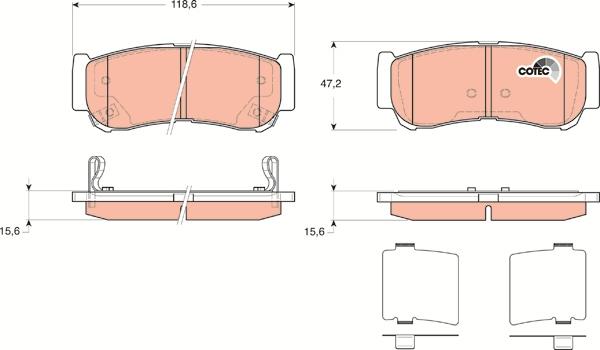 TRW GDB3419 - Kit pastiglie freno, Freno a disco autozon.pro