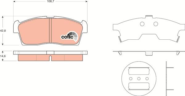 TRW GDB3411 - Kit pastiglie freno, Freno a disco autozon.pro