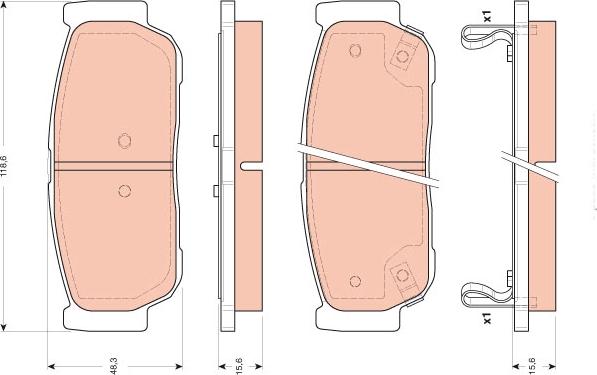 TRW GDB3413 - Kit pastiglie freno, Freno a disco autozon.pro