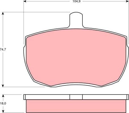 TRW GDB341 - Kit pastiglie freno, Freno a disco autozon.pro