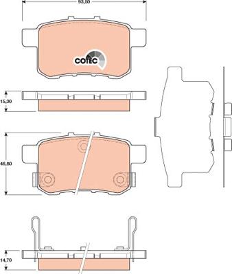 TRW GDB3482 - Kit pastiglie freno, Freno a disco autozon.pro