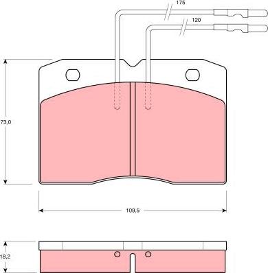 TRW GDB343 - Kit pastiglie freno, Freno a disco autozon.pro