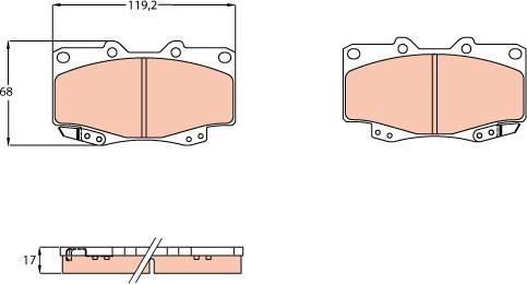 TRW GDB3428AT - Kit pastiglie freno, Freno a disco autozon.pro