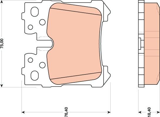 TRW GDB3475 - Kit pastiglie freno, Freno a disco autozon.pro