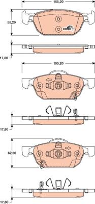 TRW GDB3476 - Kit pastiglie freno, Freno a disco autozon.pro