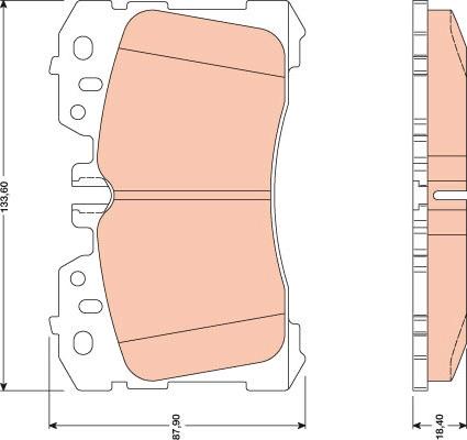 TRW GDB3473 - Kit pastiglie freno, Freno a disco autozon.pro