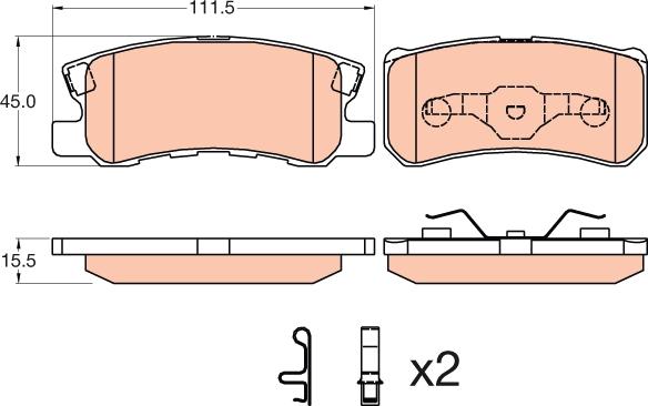 TRW GDB3595 - Kit pastiglie freno, Freno a disco autozon.pro