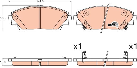 TRW GDB3592DT - Kit pastiglie freno, Freno a disco autozon.pro