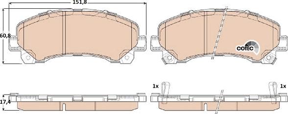 TRW GDB3545 - Kit pastiglie freno, Freno a disco autozon.pro