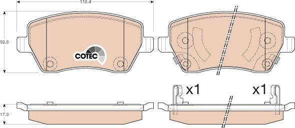 TRW GDB3546 - Kit pastiglie freno, Freno a disco autozon.pro