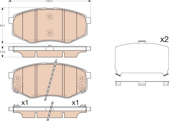 TRW GDB3553 - Kit pastiglie freno, Freno a disco autozon.pro