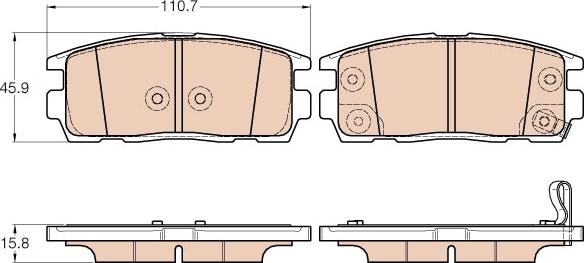 TRW GDB3566 - Kit pastiglie freno, Freno a disco autozon.pro