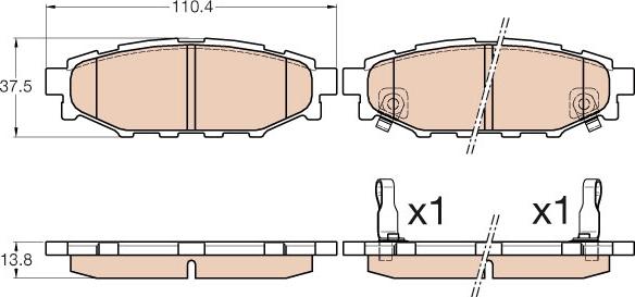 TRW GDB3568 - Kit pastiglie freno, Freno a disco autozon.pro