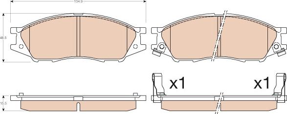 TRW GDB3563 - Kit pastiglie freno, Freno a disco autozon.pro