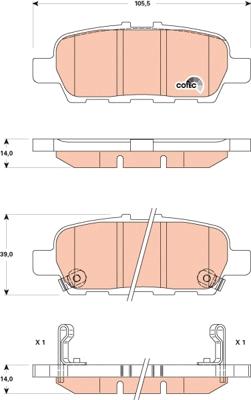 TRW GDB3508 - Kit pastiglie freno, Freno a disco autozon.pro