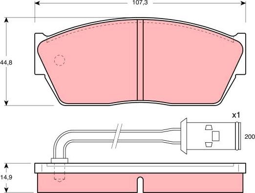 TRW GDB350 - Kit pastiglie freno, Freno a disco autozon.pro