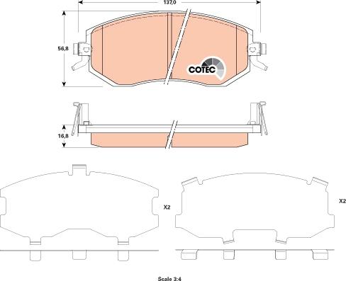 TRW GDB3519AT - Kit pastiglie freno, Freno a disco autozon.pro