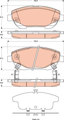 TRW GDB3518 - Kit pastiglie freno, Freno a disco autozon.pro