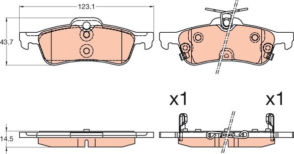 TRW GDB3588 - Kit pastiglie freno, Freno a disco autozon.pro