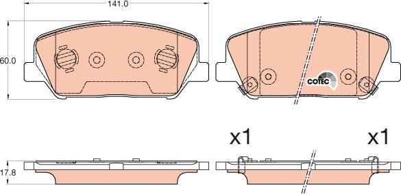 TRW GDB3582 - Kit pastiglie freno, Freno a disco autozon.pro