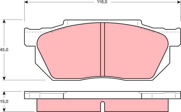 TRW GDB358 - Kit pastiglie freno, Freno a disco autozon.pro