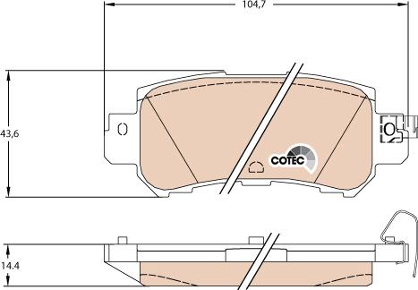 TRW GDB3539 - Kit pastiglie freno, Freno a disco autozon.pro