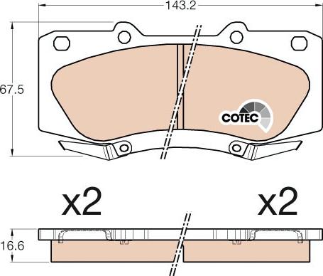 TRW GDB3534DT - Kit pastiglie freno, Freno a disco autozon.pro