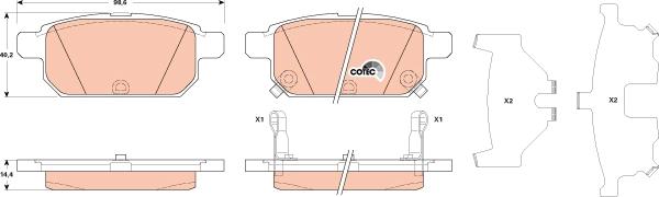 TRW GDB3529AT - Kit pastiglie freno, Freno a disco autozon.pro