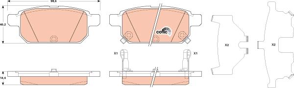 TRW GDB3529 - Kit pastiglie freno, Freno a disco autozon.pro