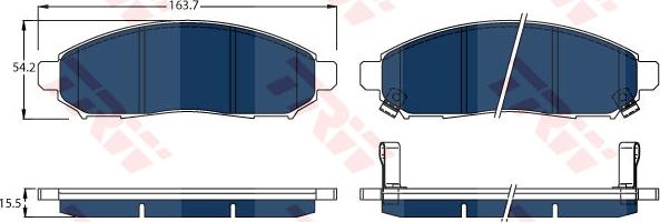 TRW GDB3520BTE - Kit pastiglie freno, Freno a disco autozon.pro