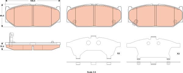 TRW GDB3522 - Kit pastiglie freno, Freno a disco autozon.pro