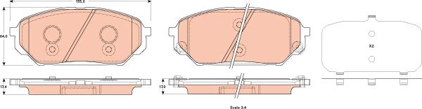 TRW GDB3527 - Kit pastiglie freno, Freno a disco autozon.pro