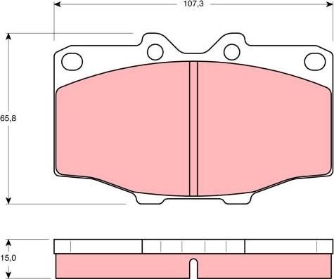 TRW GDB352 - Kit pastiglie freno, Freno a disco autozon.pro