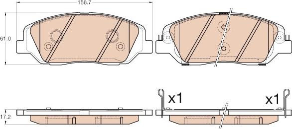 TRW GDB3574 - Kit pastiglie freno, Freno a disco autozon.pro