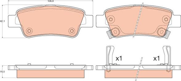 TRW GDB3576 - Kit pastiglie freno, Freno a disco autozon.pro