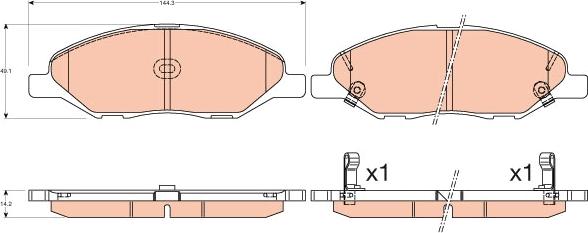 TRW GDB3577 - Kit pastiglie freno, Freno a disco autozon.pro