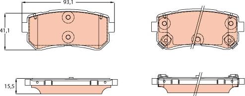 TRW GDB3641 - Kit pastiglie freno, Freno a disco autozon.pro