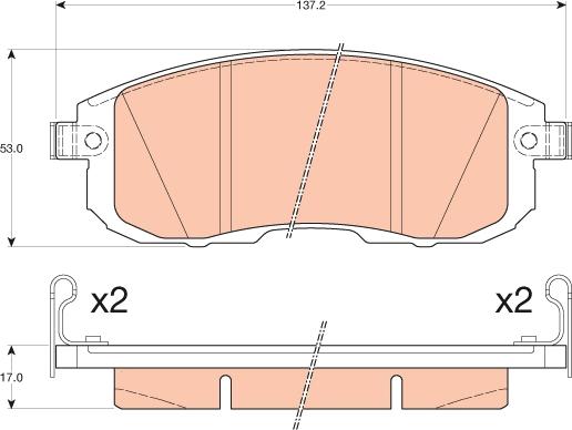 TRW GDB3616 - Kit pastiglie freno, Freno a disco autozon.pro