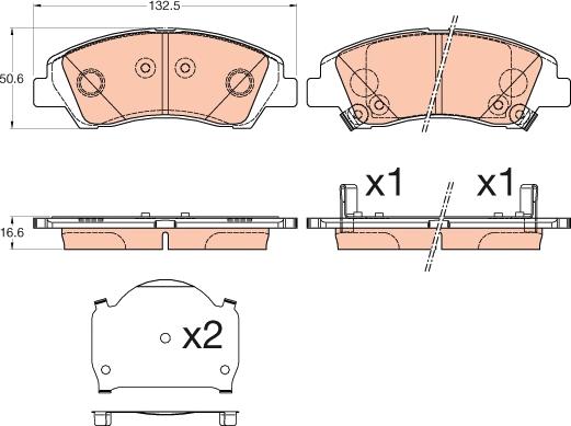 TRW GDB3618 - Kit pastiglie freno, Freno a disco autozon.pro