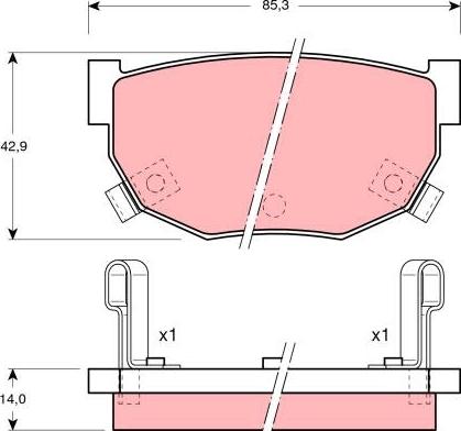 TRW GDB368 - Kit pastiglie freno, Freno a disco autozon.pro