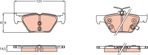 TRW GDB3639 - Kit pastiglie freno, Freno a disco autozon.pro