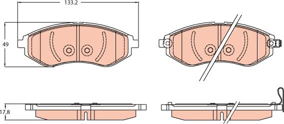 TRW GDB3634 - Kit pastiglie freno, Freno a disco autozon.pro