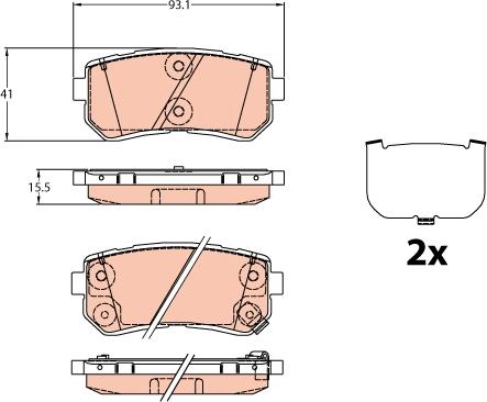 TRW GDB3636 - Kit pastiglie freno, Freno a disco autozon.pro