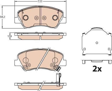 TRW GDB3630 - Kit pastiglie freno, Freno a disco autozon.pro