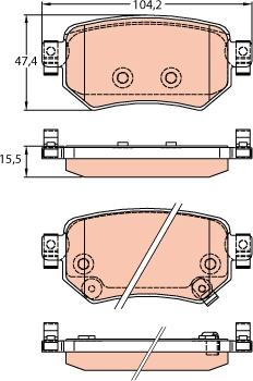 TRW GDB3632 - Kit pastiglie freno, Freno a disco autozon.pro